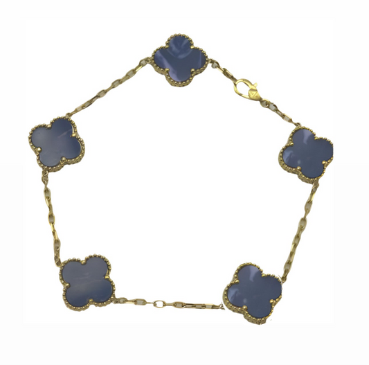 The Gold Etoilè Arabia Sapphire Horizon Clover Bracelet