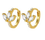 The Gold The Marquise Flower Petal Hoop Earrings