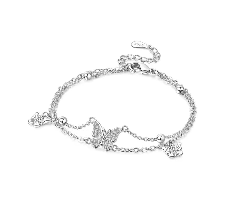 The Silver Aurelian Butterfly Link Bracelet