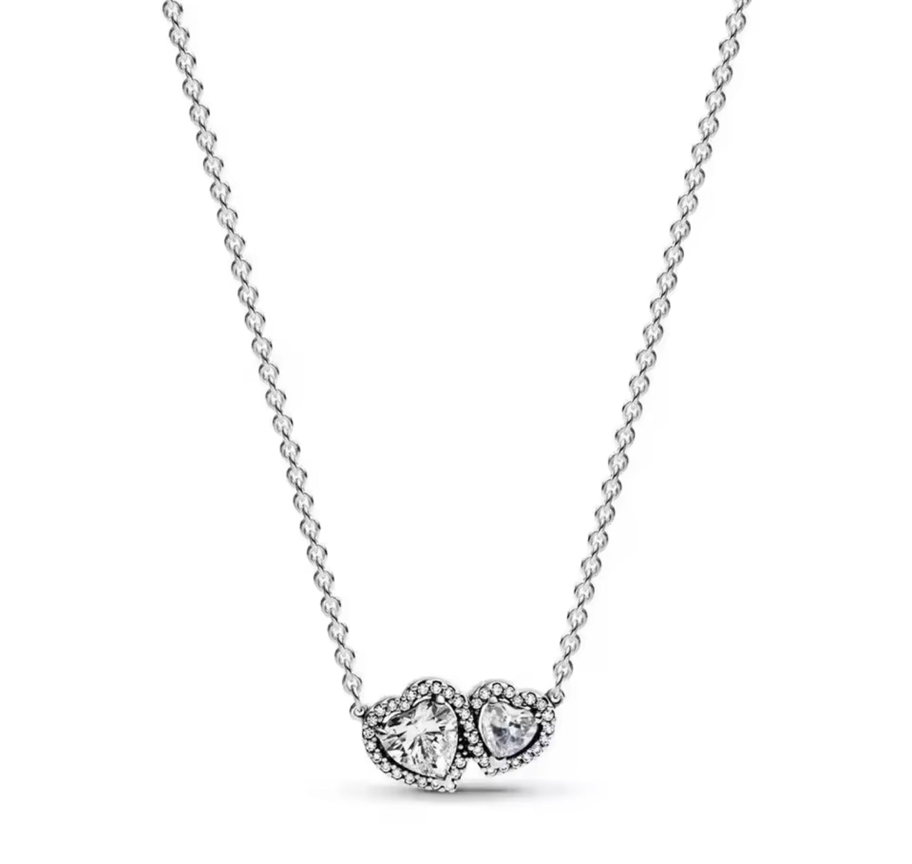 The Silver Soul Duo Celestial Heart Necklace