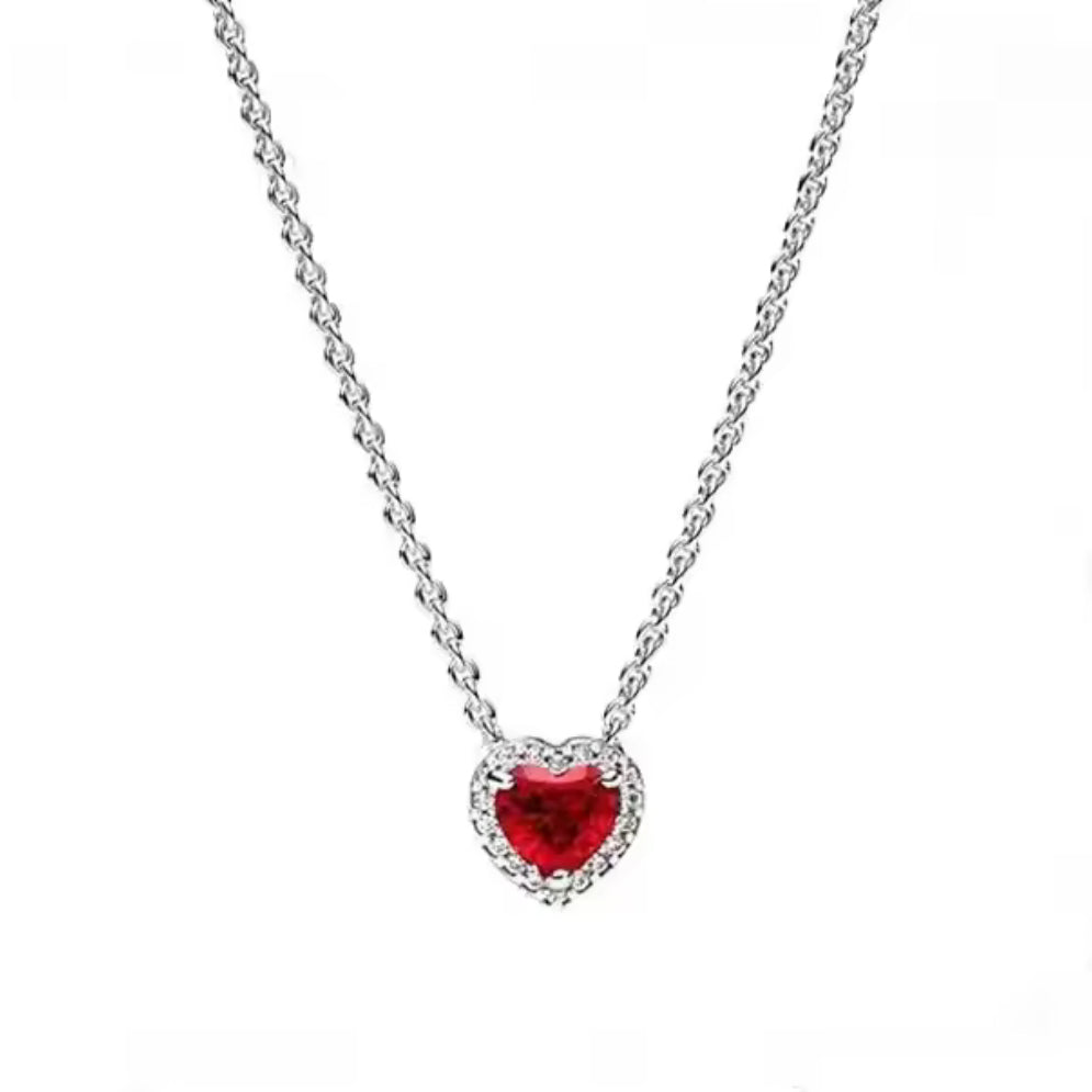 The Romantic Red Heart Pendant Necklace