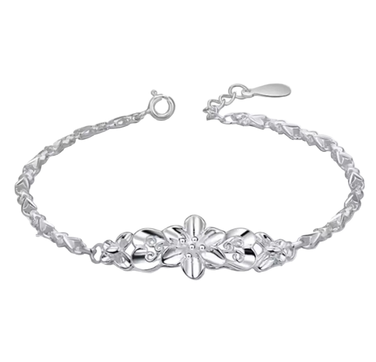 The Silver Summer Flower Gardens Bracelet