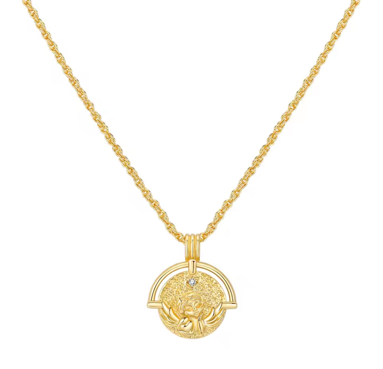 The Gold Lost Loved One Angel Pendant Necklace