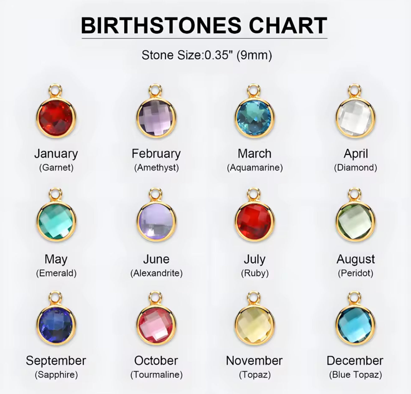The Gold Personalised Birthstone Name Necklace