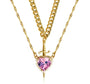 The Golden Dagger To The Heart Necklace