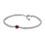 The Silver Lumina Ruby Red Circle Halo Tennis Bracelet