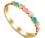 The Golden Blue & Pink Hearts Of New York Tif Bangle