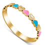 The Golden Blue & Pink Hearts Of New York Tif Bangle