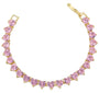 Ariana Grandè Pink & Gold Heart Tennis Bracelet