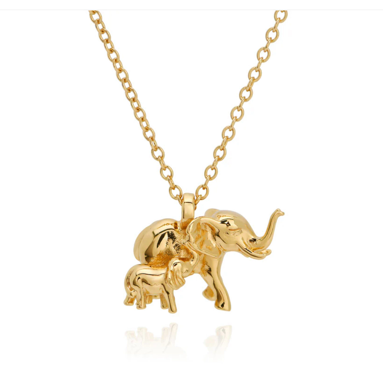 The Gold Limited Edition Mum & Me Elephant Necklace (With Signature Veva Boutique Tag)