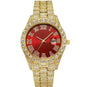 The Gold Ruby Red Bling Face Watch
