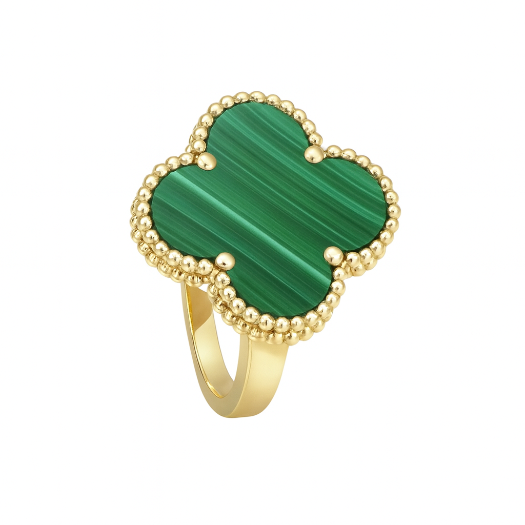 The Golden Emerald Green Eden Adjustable Ring