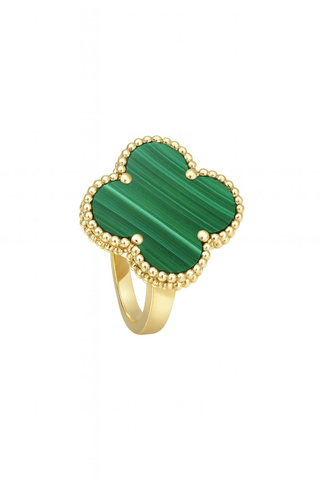 The Golden Emerald Green Eden Adjustable Ring
