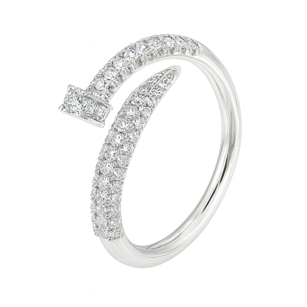 The Silver Sparkling Snake Wrapped Ring