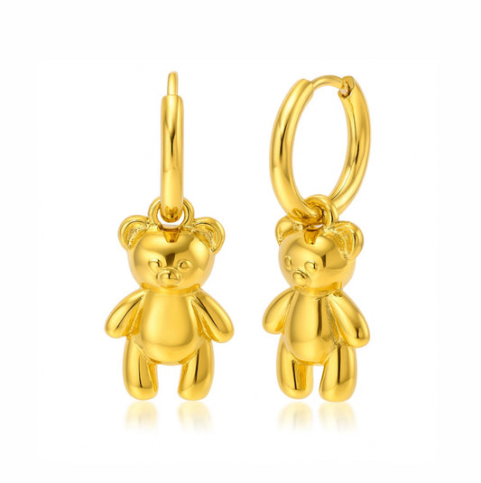 The Golden Childhood Teddy Bear Huggies Earrings - POPULAR RIGHT NOW