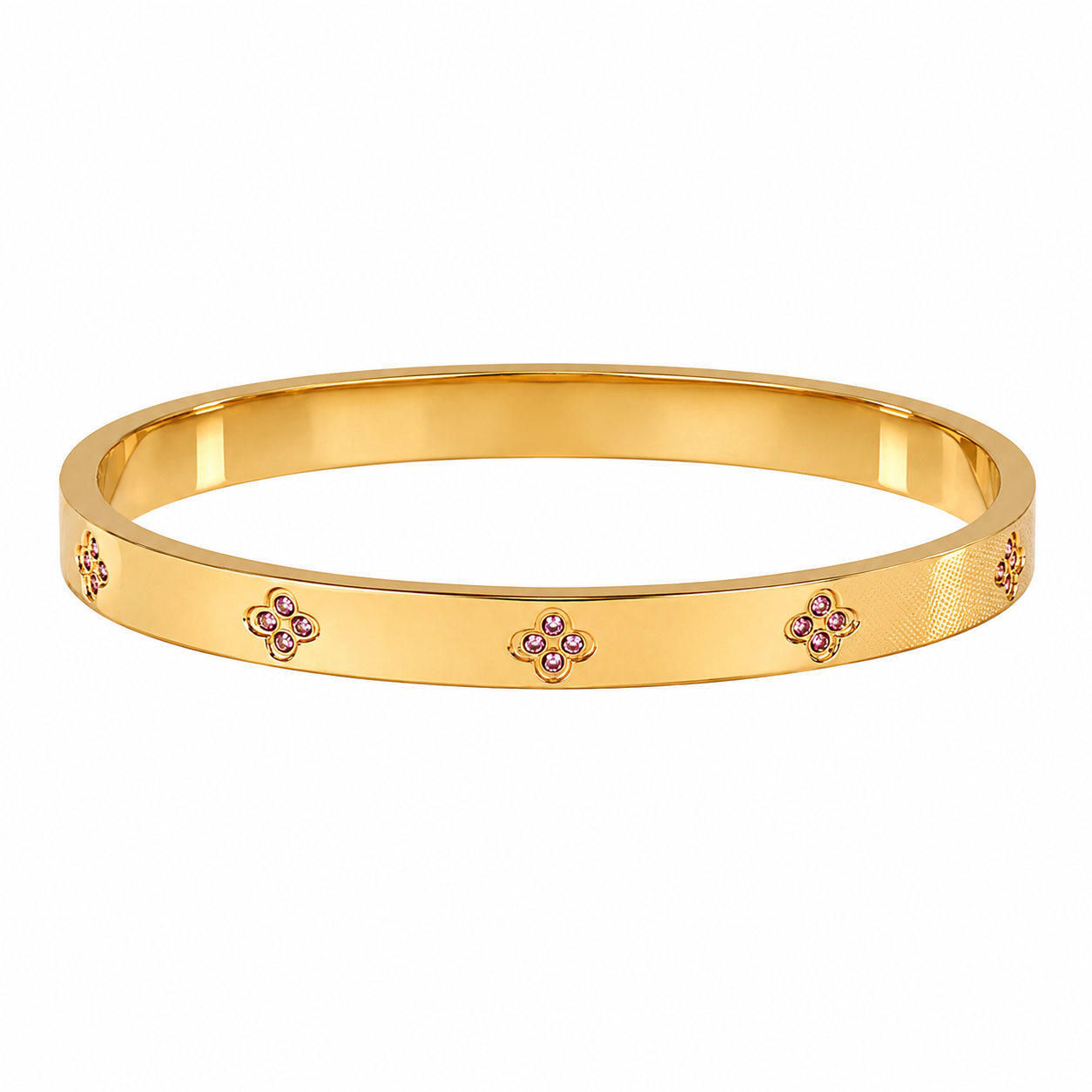 The Gold Nova Star Pink Bangle