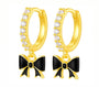 The Gold Sparkling Midnight Black Bow  Huggies