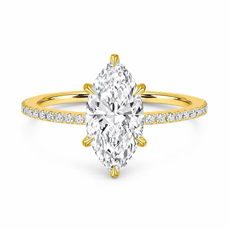 The Gold Éternité Promise Marquisè Gemstone Ring