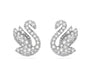 The Silver Sparkling Swan Stud Earrings