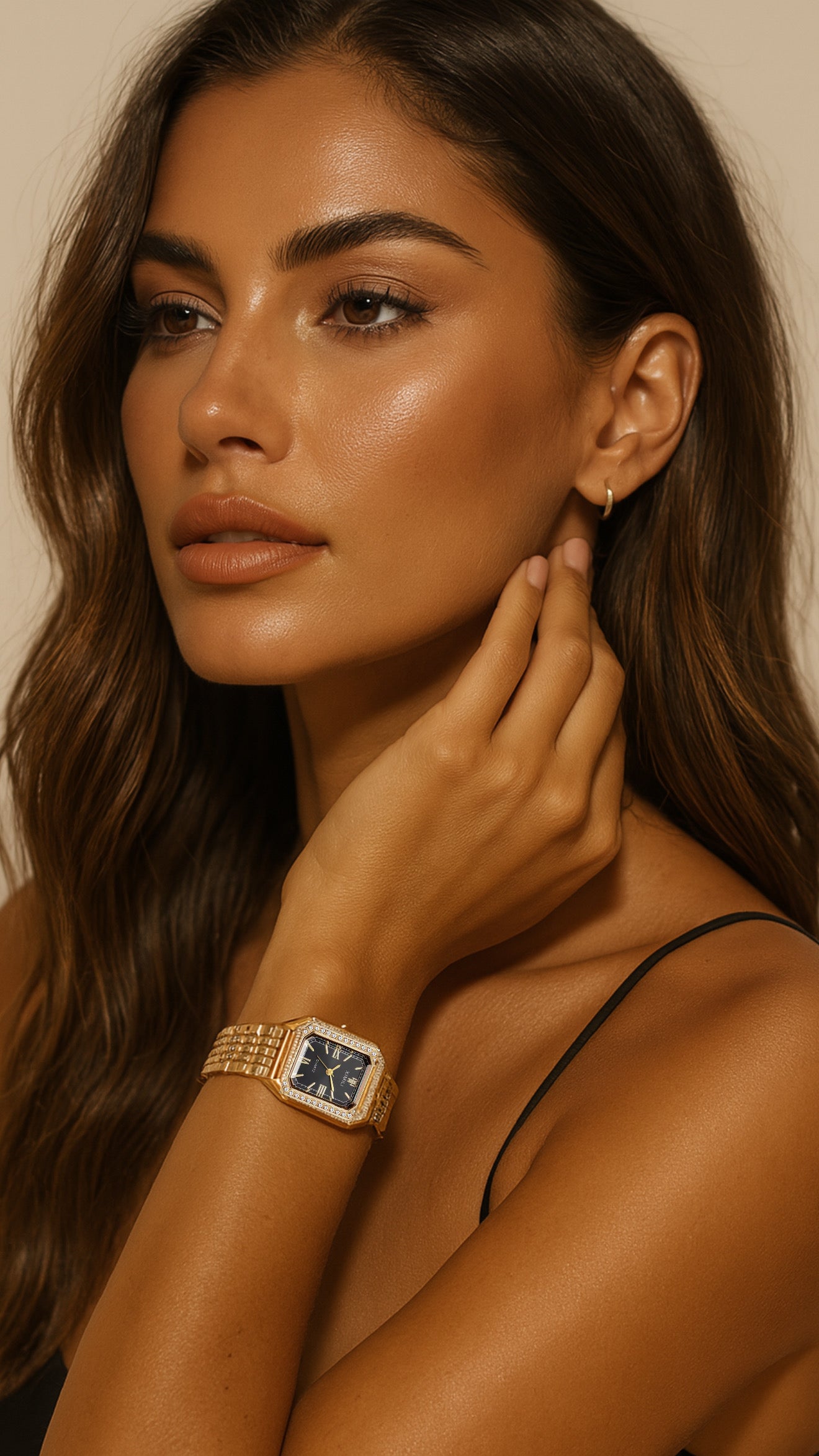 The Luxe Black Ximélia Quartz Watch
