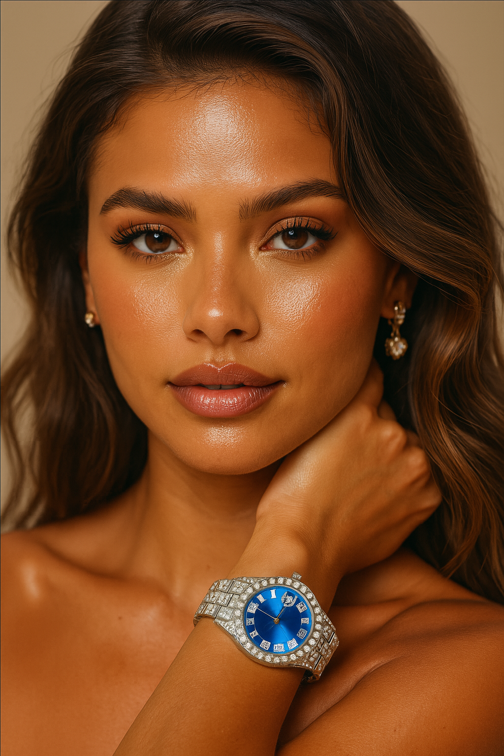 The Blue Face Bling Watch