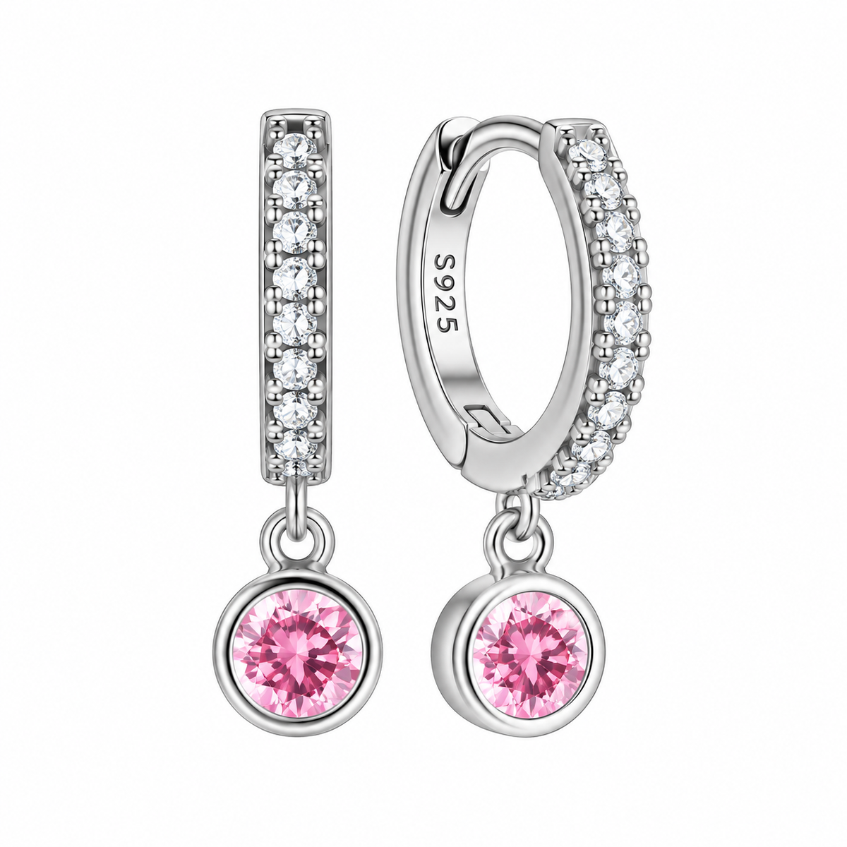 The Silver Rosé Pink Drop Huggies