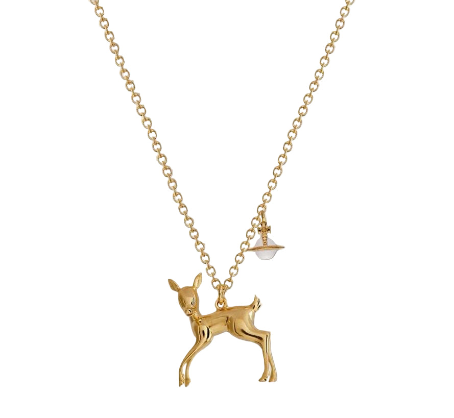 The Gold Enchanted Deer Necklace