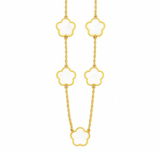 The Gold Snow White Clover Gold Necklace