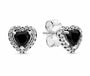 The Deep Black Celestial Heart Studs