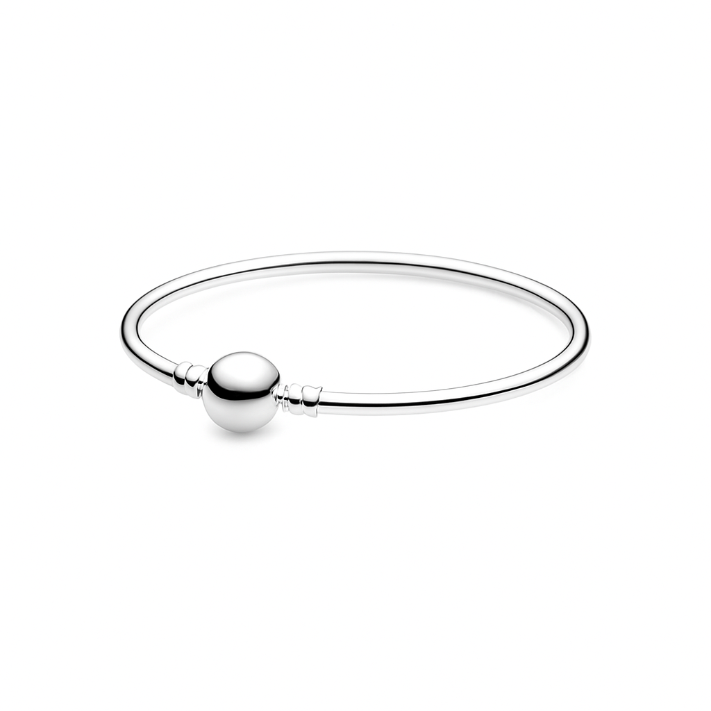 The Silver Luxe Charm Bangle