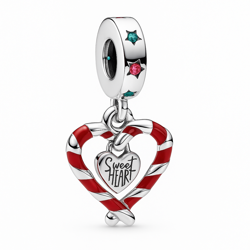 The Candy Cane Sweet Heart Dreams Charm