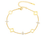 The Gold Dainty Adriana Prestinè Clover Flower Bracelet