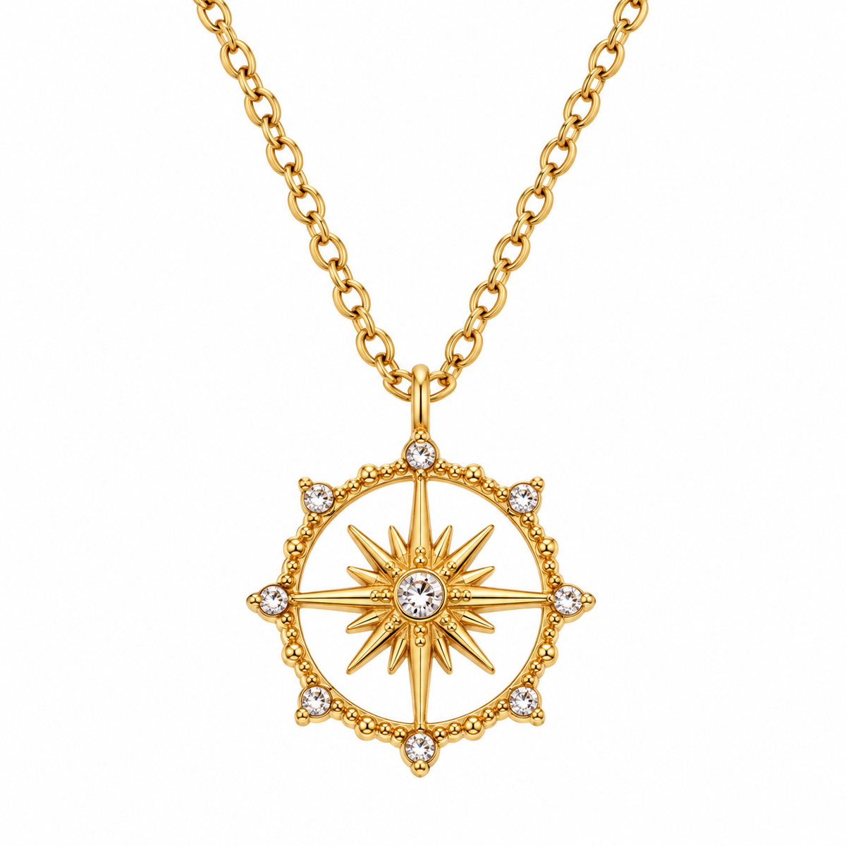 The Gold Shining North Star Pendant Necklace