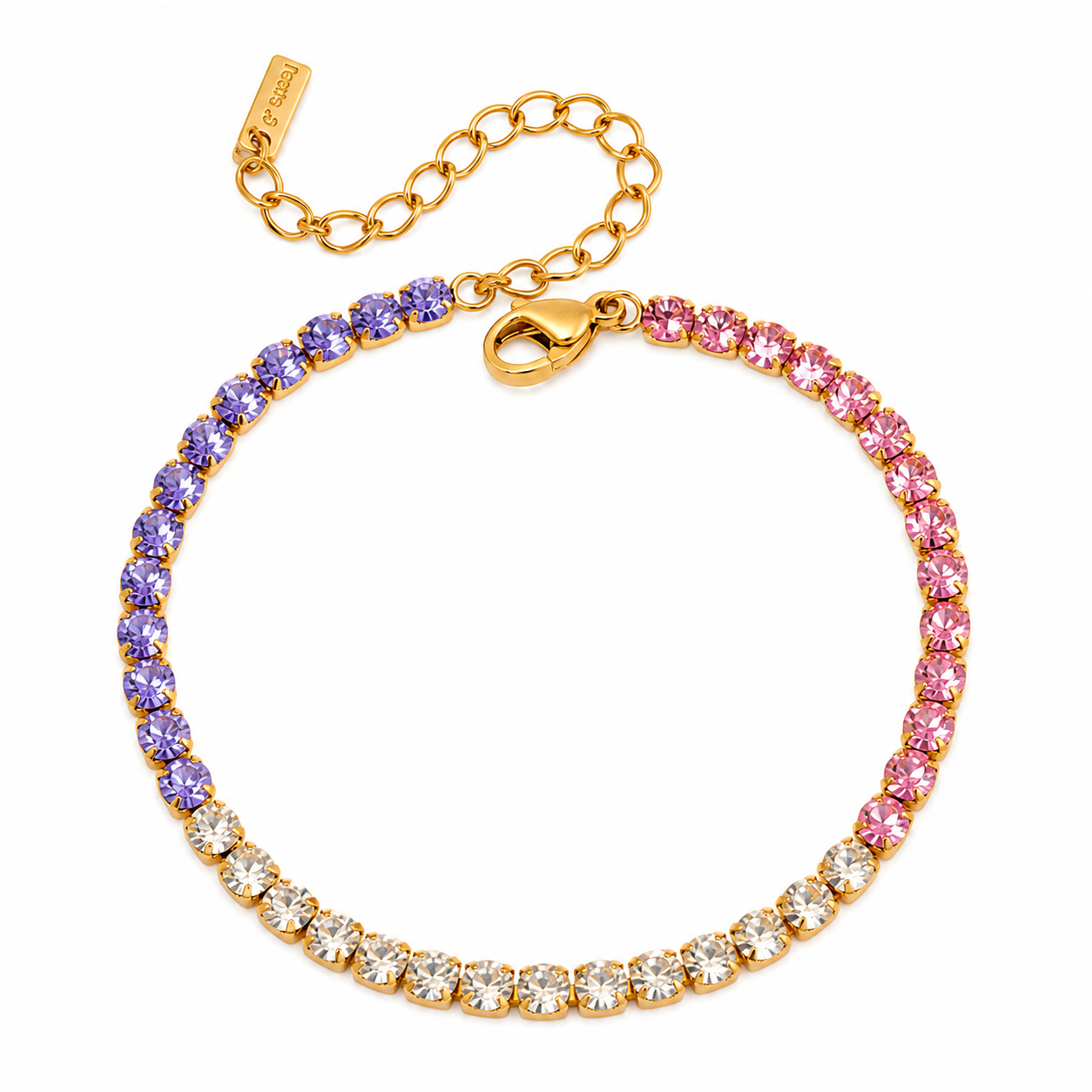 The Gold Lara Larson Multicolour Tennis Bracelet