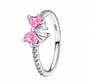 The Silver Baby Pink Nova Bow Ring