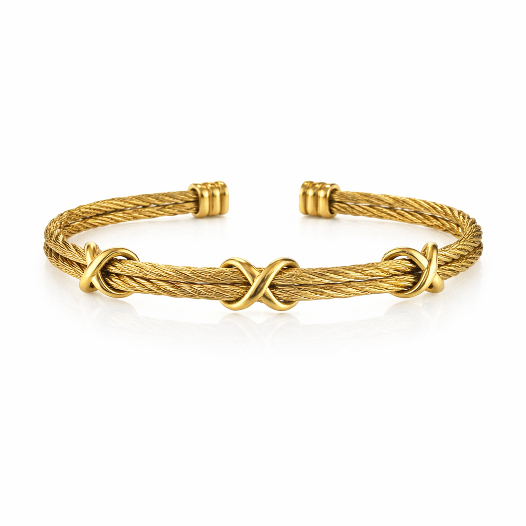 The Gold Infinity Flex Bangle