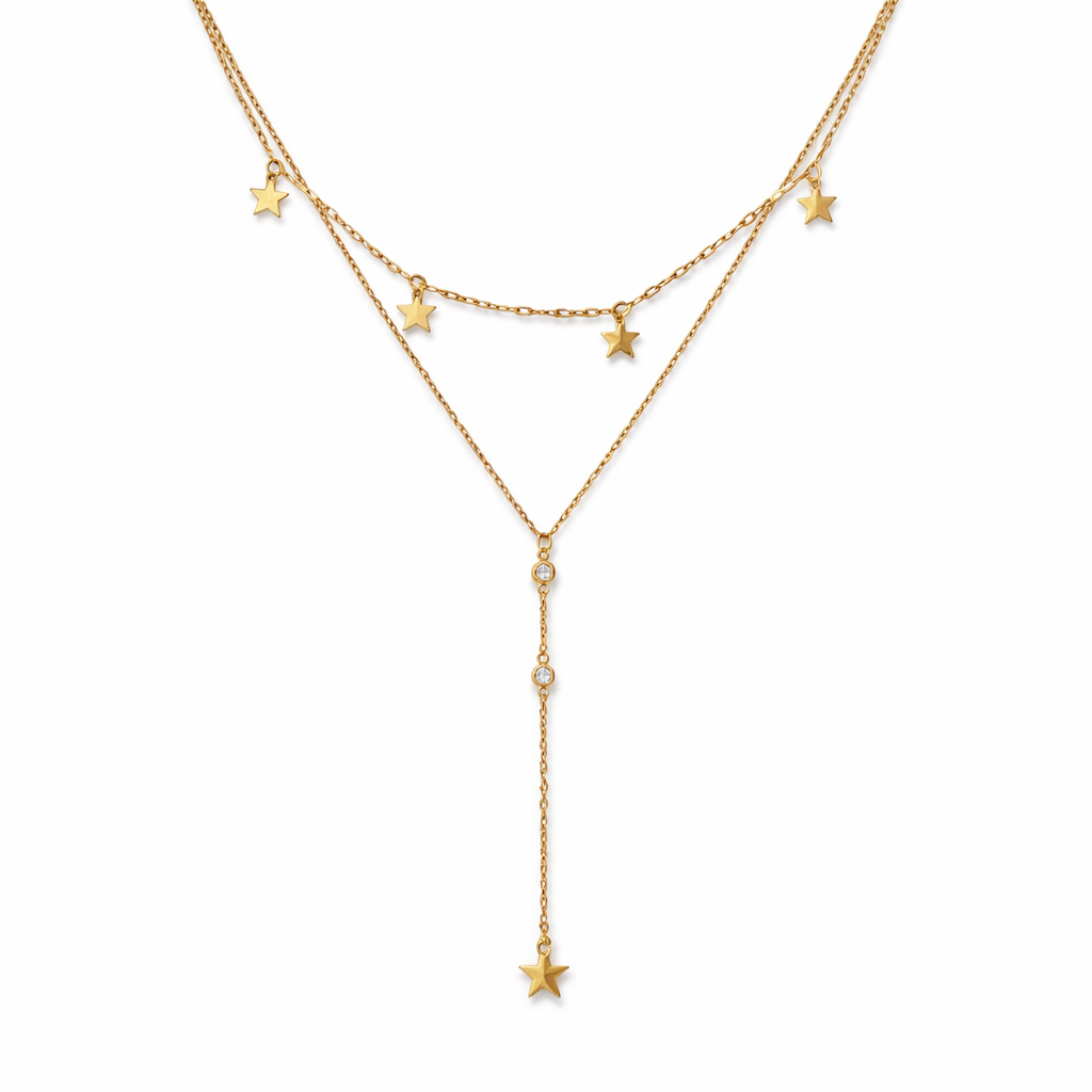 The Gold Star Of The Show Double Stack Necklace