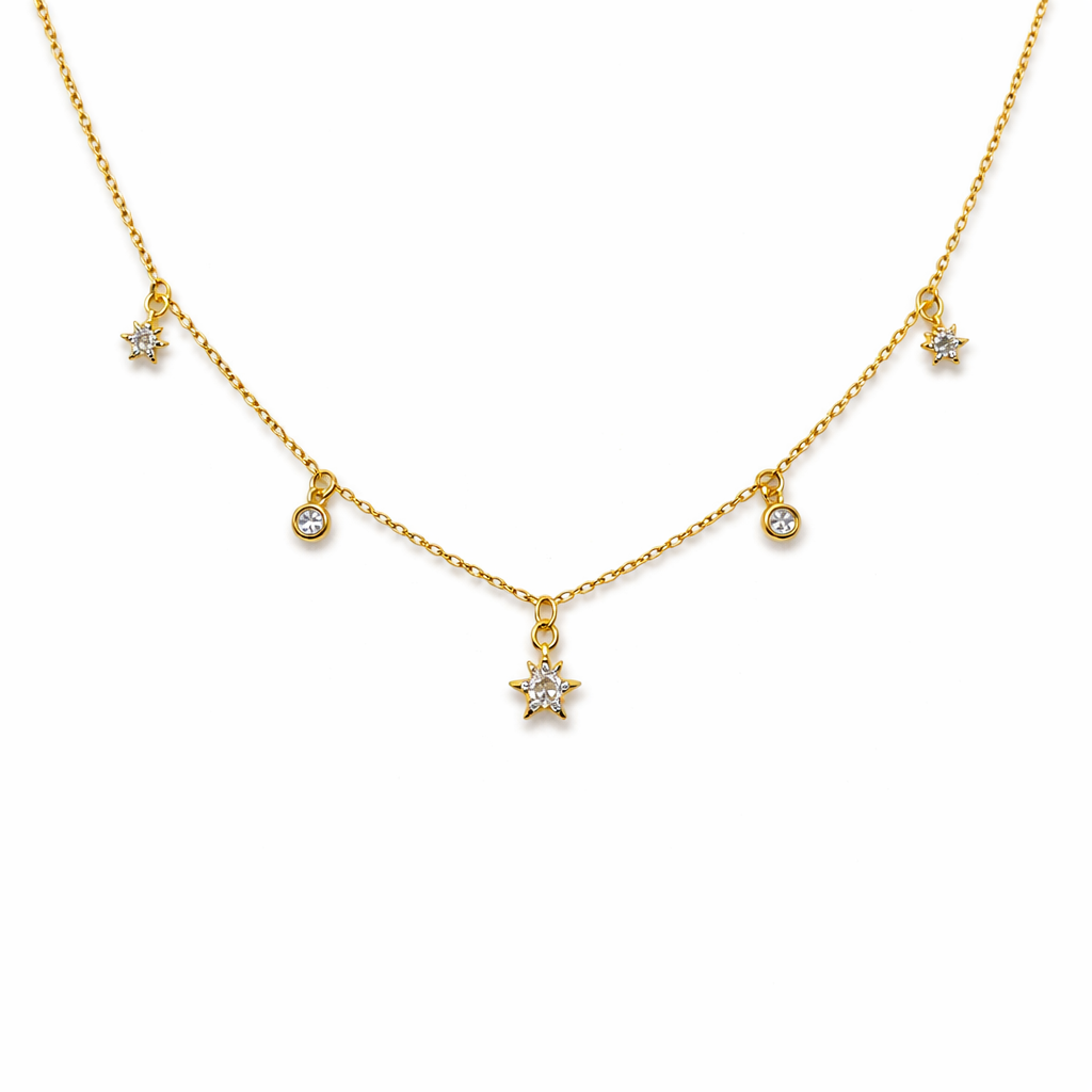 The Gold Dainty Mini Star Charm Necklace