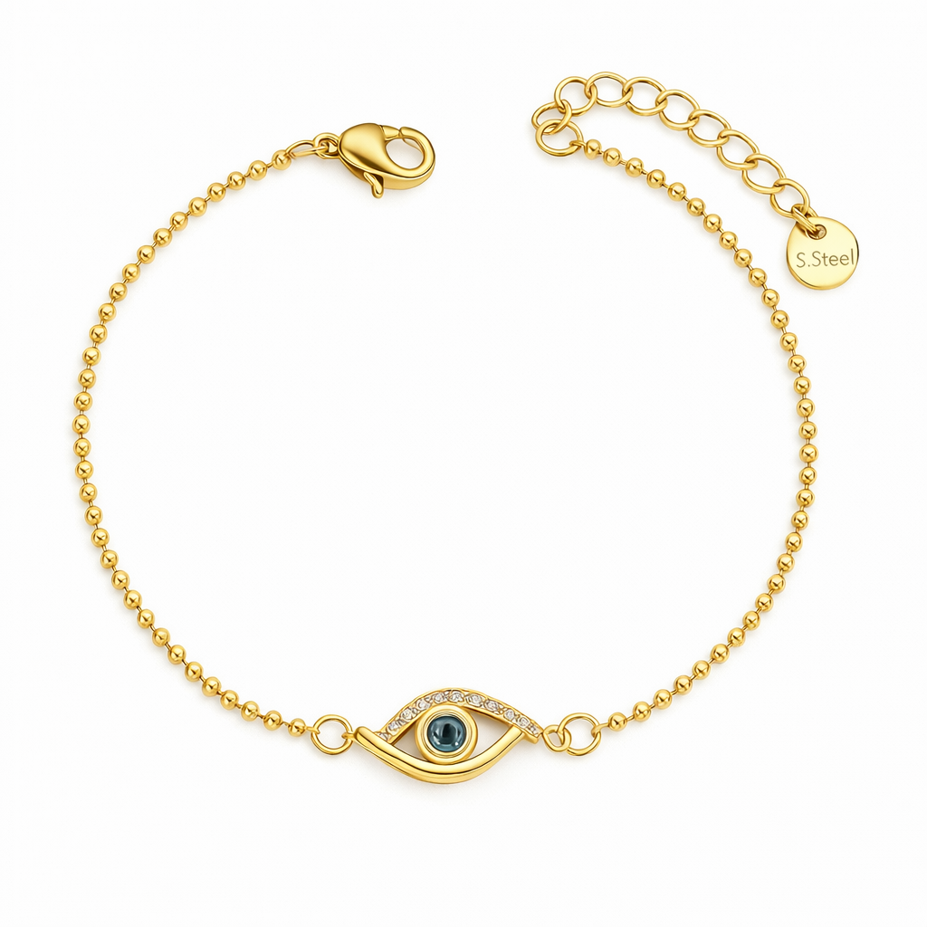 The Gold Good Luck Evil Eye Bracelet