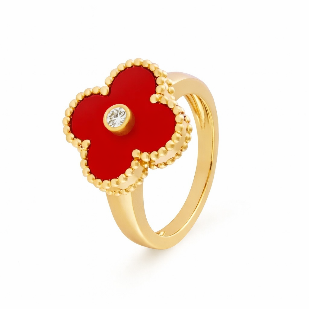 The Red Aurora Flower Ring
