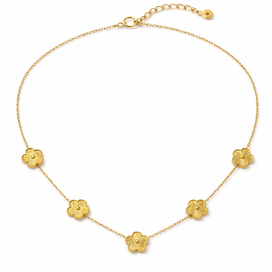 The Golden Amara Clover Flower Necklace