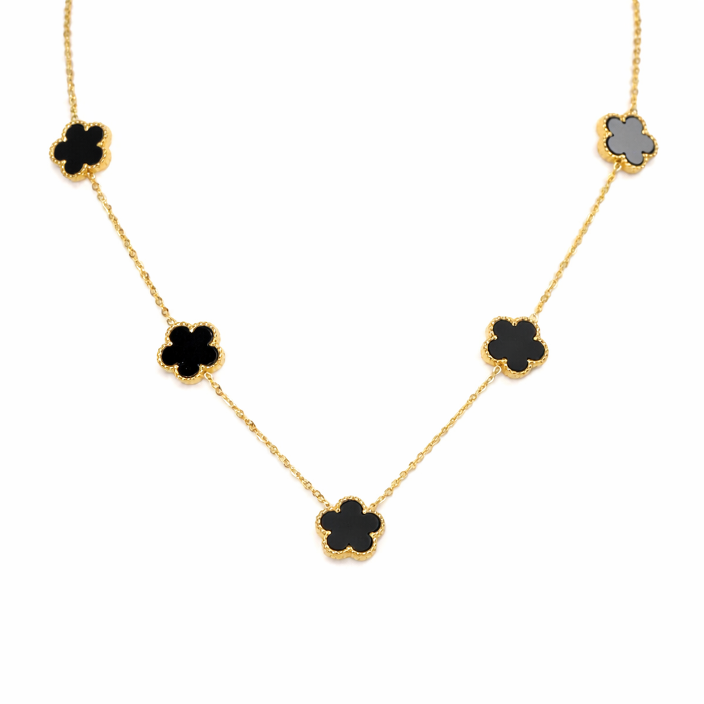 The Gold Midnight Black Clover Necklace
