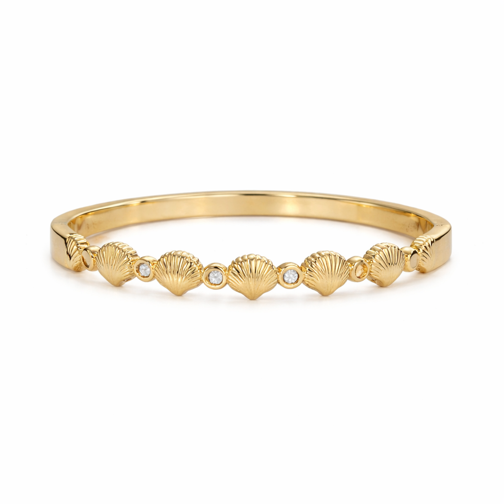 The Gold Ocean Sea Shell Bangle