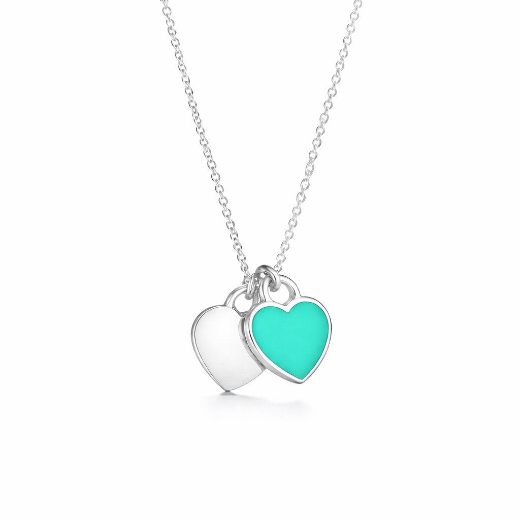 The Silver Turquoise New York Love Letter Tif Heart Necklace