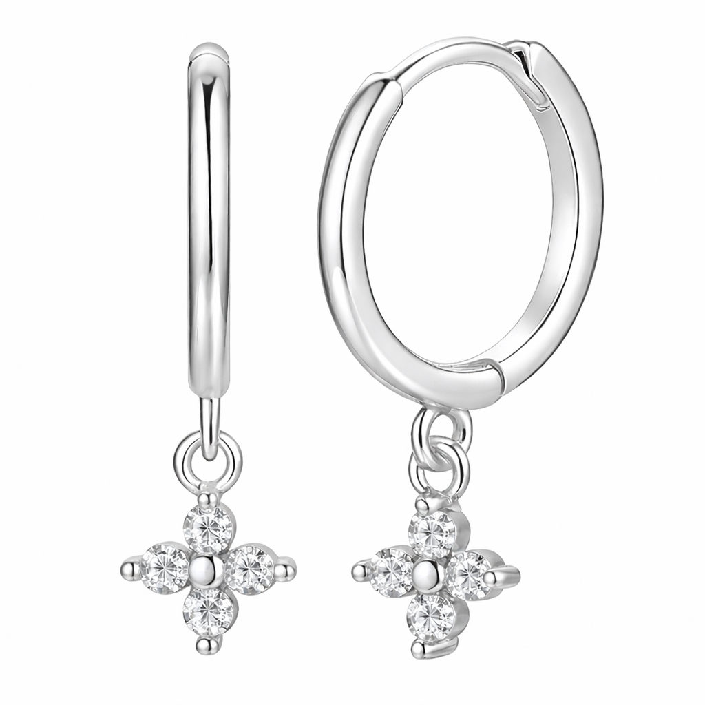 The Silver Sparkling Flower Huggies