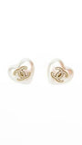 The Gold Luxury White Sands CC Heart Studs