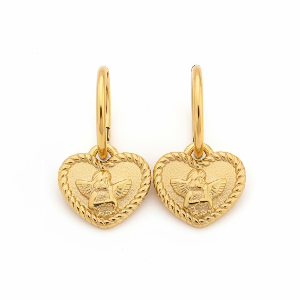 The Gold Chunky Angel Heart Huggies