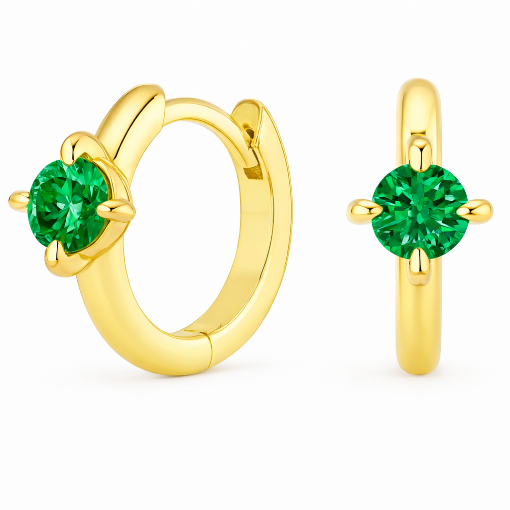 The Golden Lime Green Glow Hoops
