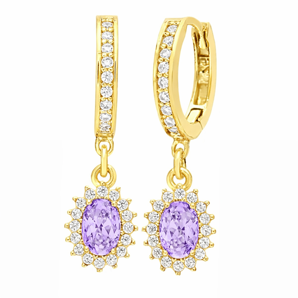 The Gold Enchanted Purple Floral Drape Huggies