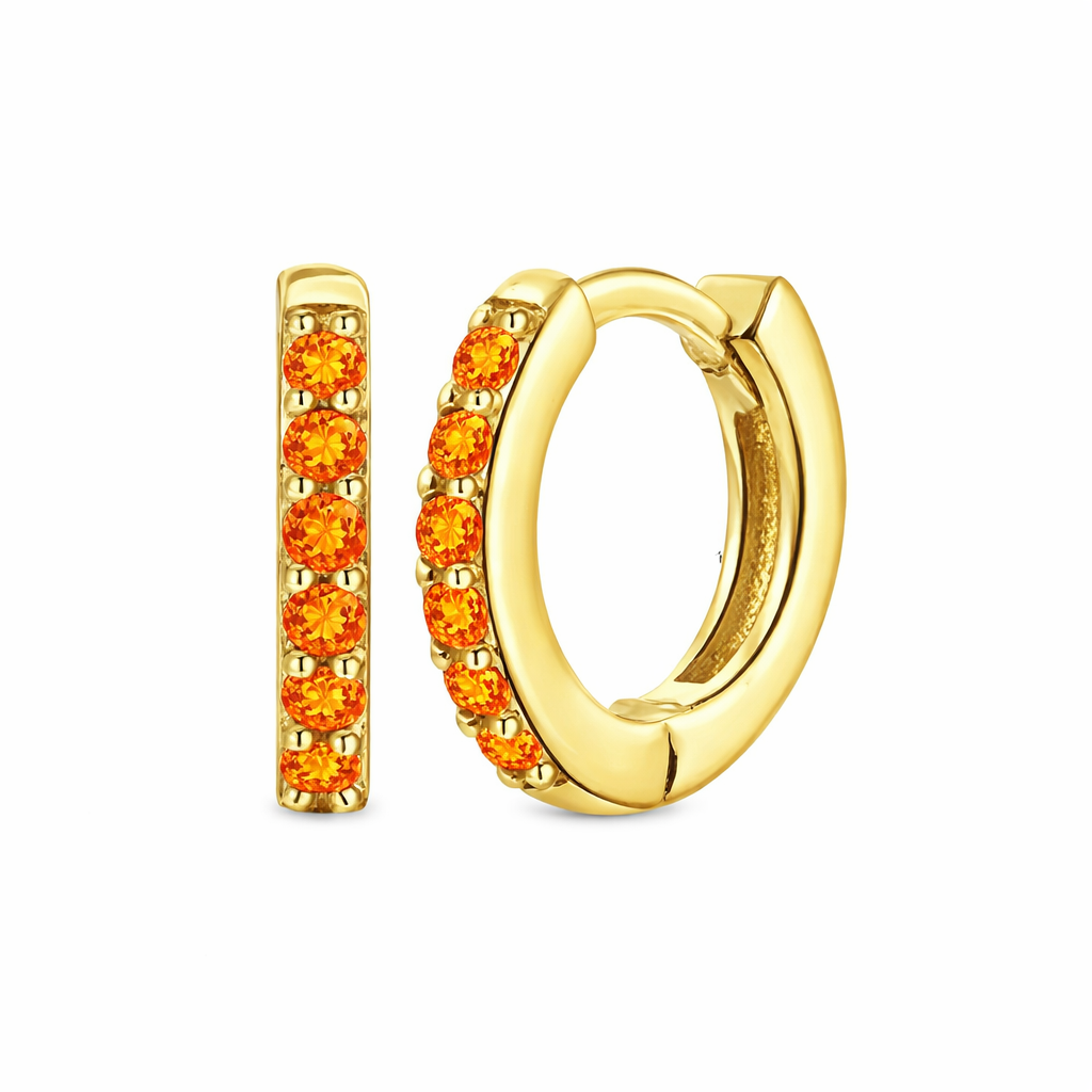 The Sun Kissed Orange Mini Sparkling Hoops